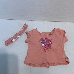 American Girl Doll True Style Pink Blouse Top and Headband